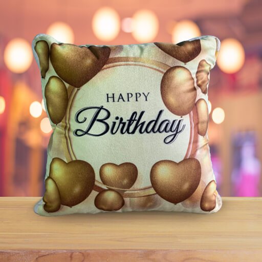 Personalized "Happy Birthday" Printed Couple Pillow